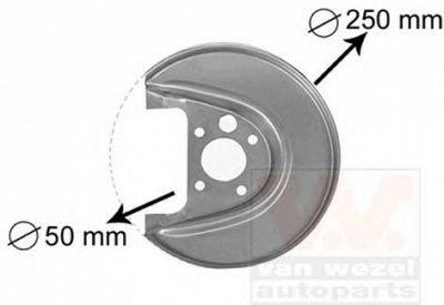 VAN WEZEL 5888374 -  Отражатель, диск тормозного механизма